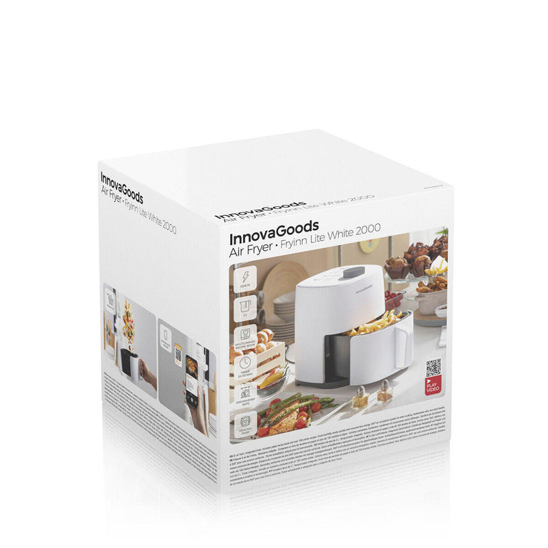 🔥¡Oferta Limitada, Corre!⚡Freidora de Aire InnovaGoods Fryinn Lite 2000 Blanco 1200 W 2 L